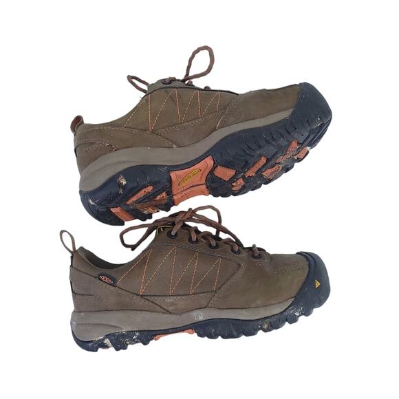 Keen Low Profile Leather Work Boots Size 6 Women Brown, (Steel toe?) Lace Up - Picture 3 of 7